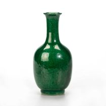 A CHINESE GREEN-GLAZED BOTTLE VASE, 19TH CENTURY