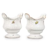 A PAIR OF MEISSEN TWO-HANDLED BOTTLE COOLERS, MID 1`8TH CENTURY
