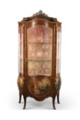A LOUIS XV STYLE ROSEWOOD AND VERNIS MARTIN VITRINE, 19TH CENTURY
