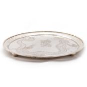 A CHINESE EXPORT SILVER SALVER