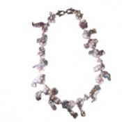 A MODERN CULTURED BAROQUE PEARL NECKLACE