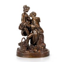 A FRENCH EROTIC BRONZE FIGURE GROUP, CIRCA 1870