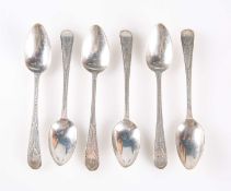 A SET OF SIX GEORGE III SILVER TEASPOONS