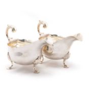 A PAIR OF VICTORIAN SILVER SAUCEBOATS