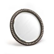 AN AMERICAN STERLING SILVER AND PASTE-SET TABLE MIRROR
