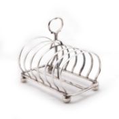 A VICTORIAN SILVER TOAST RACK