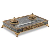 AN EMPIRE STYLE ORMOLU-MOUNTED MARBLE DESK STAND, 19TH CENTURY