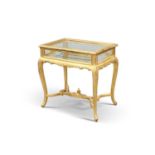 A LOUIS XV STYLE GILTWOOD BIJOUTERIE TABLE, 20TH CENTURY