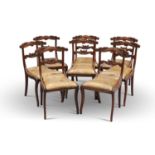 A SET OF EIGHT REGENCY ROSEWOOD DINING CHAIRS