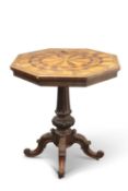 A 19TH CENTURY SPECIMEN WOOD TABLE