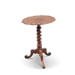 A 19TH CENTURY MAHOGANY TRIPOD TABLE