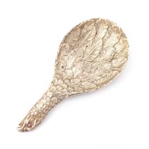 A GEORGE III SILVER EAGLE'S WING CADDY SPOON