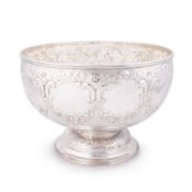 A VICTORIAN SILVER ROSE BOWL