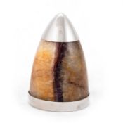 A LARGE BLUE JOHN BULLET-SHAPED PAPERWEIGHT