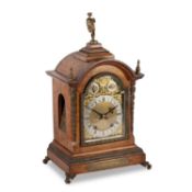 A WINTERHALDER & HOFMEIER OAK BRACKET CLOCK, CIRCA 1890