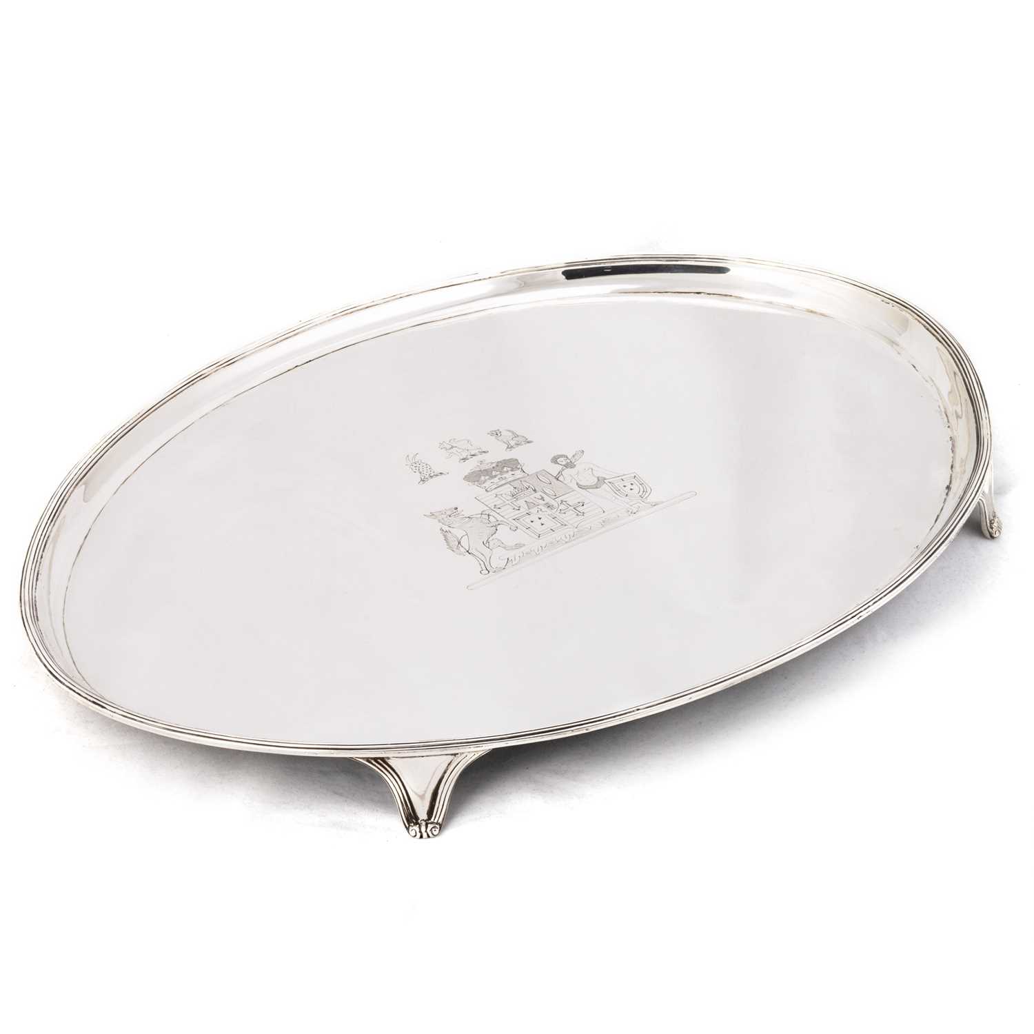 A GEORGE III SILVER SALVER