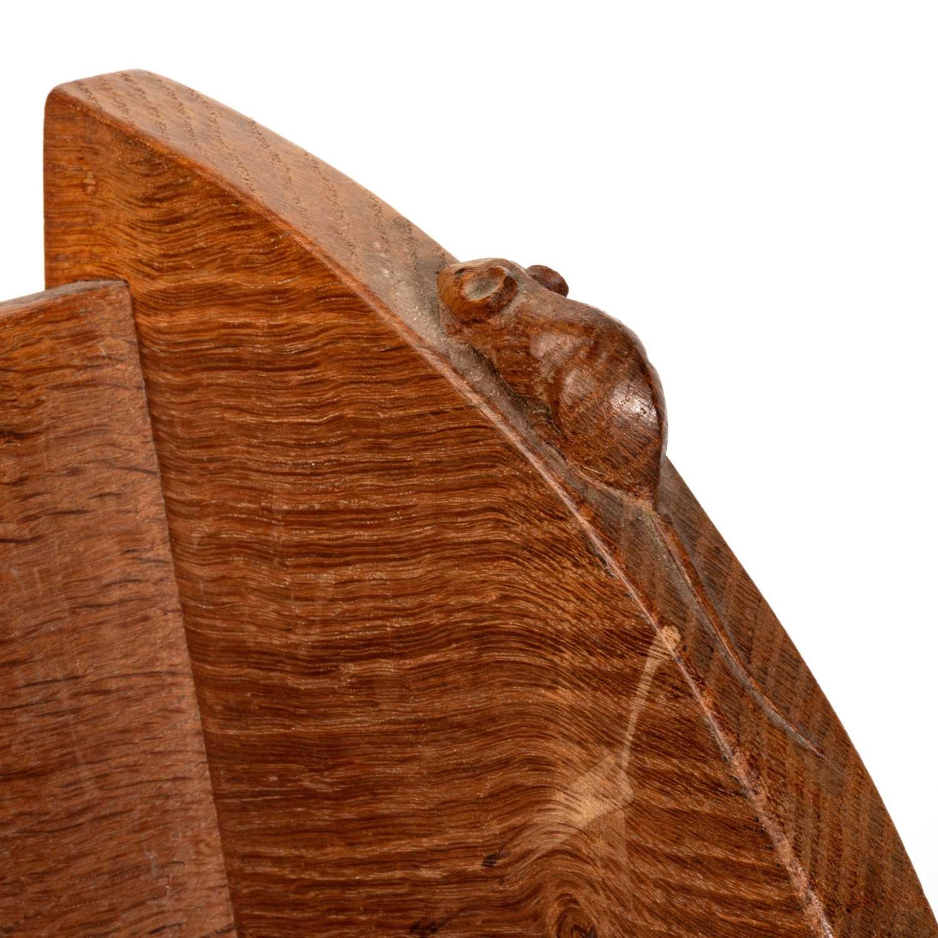 ROBERT THOMPSON OF KILBURN, A MOUSEMAN OAK BOOK TROUGH, CIRCA 1970 - Image 4 of 4