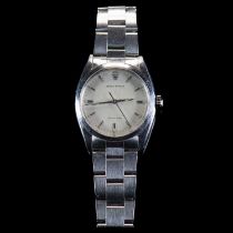 A GENTS STEEL ROLEX OYSTER PRECISION BRACELET WATCH