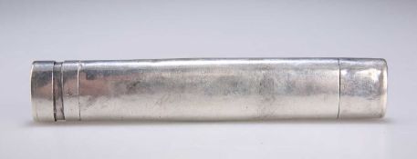 AN 18TH/ 19TH CENTURY SILVER DOUBLE-ENDED WAX CASE