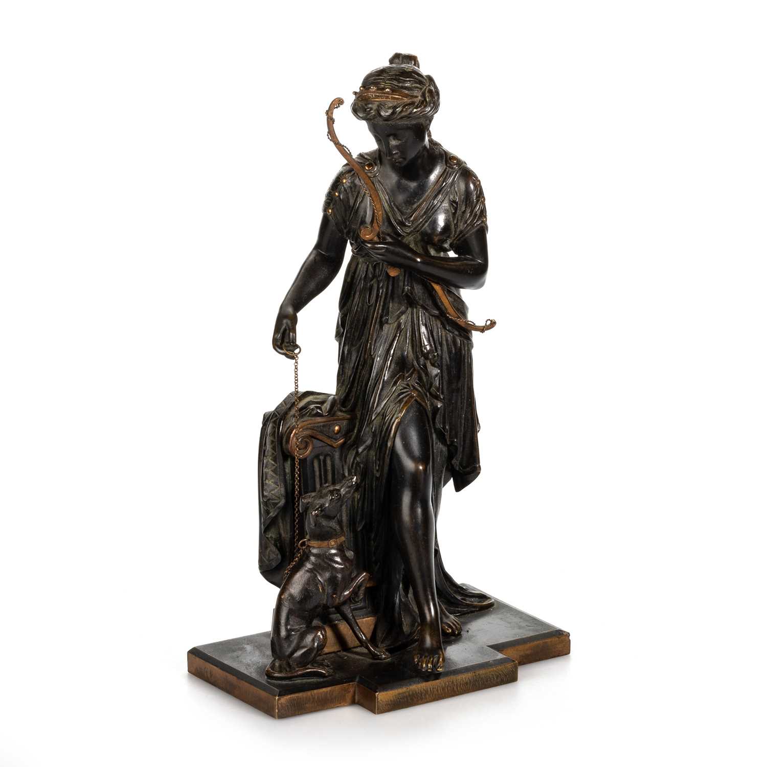 JEAN LOUIS GRÉGOIRE (FRENCH, 1840-1890), DIANA THE HUNTRESS, A BRONZE FIGURE - Image 2 of 3