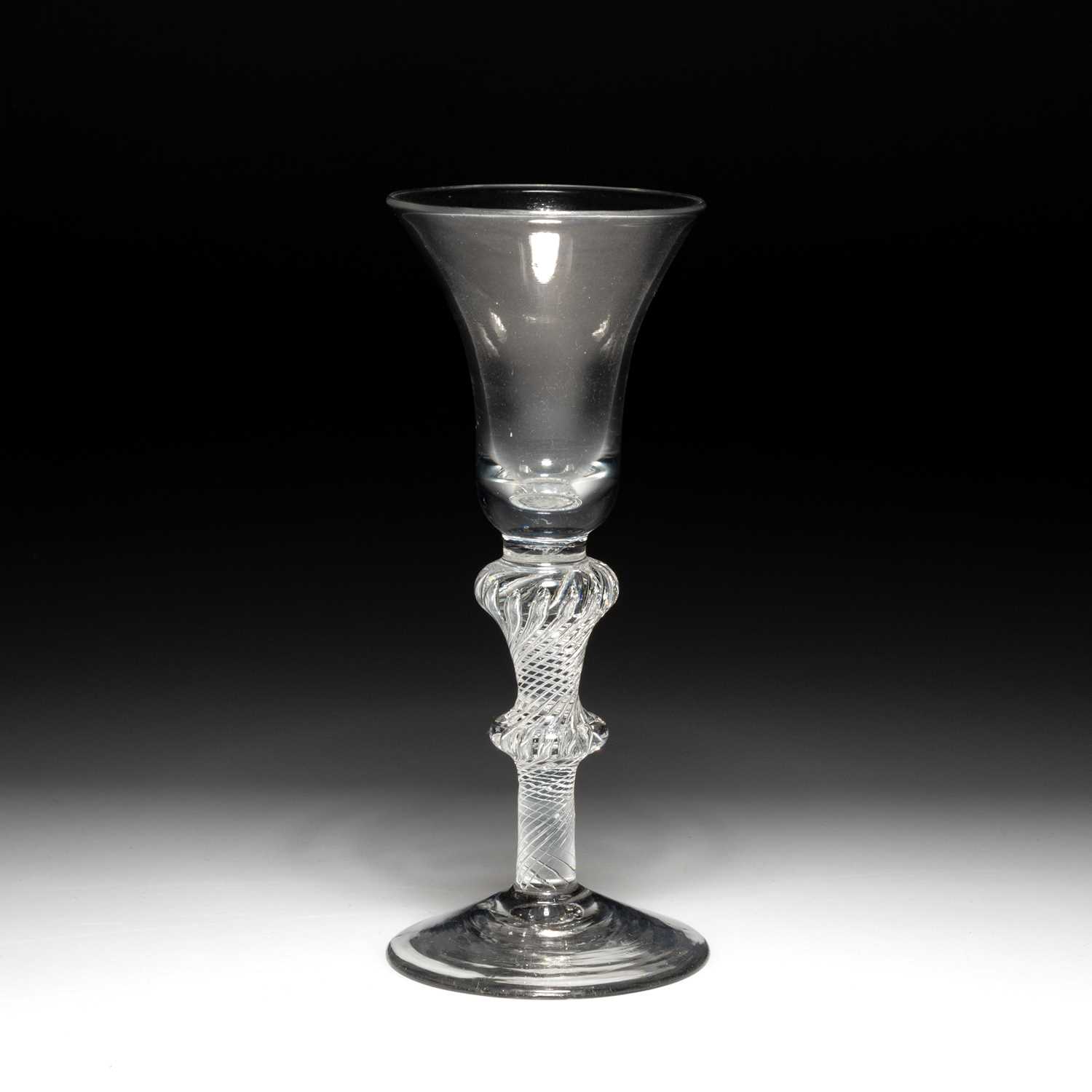 AN 18TH CENTURY AIR-TWIST WINE GLASS