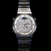 A GENTS BICOLOUR SEIKO CHRONOGRAPH BRACELET WATCH