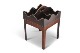 A GEORGE III MAHOGANY DECANTER STAND
