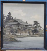 A JAPANESE SILKWORK PICTURE