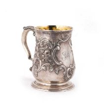 A GEORGE II SILVER MUG