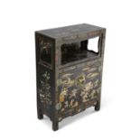 A 20TH CENTURY CHINESE LACQUER SIDE CABINET