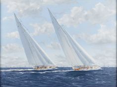 RON CHARLES MITCHELL (BORN 1960) ENDEVOUR II VS RANGER, AMERICAS CUP 1937