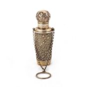 A 19TH CENTURY FRENCH SILVER-GILT SCENT BOTTLE