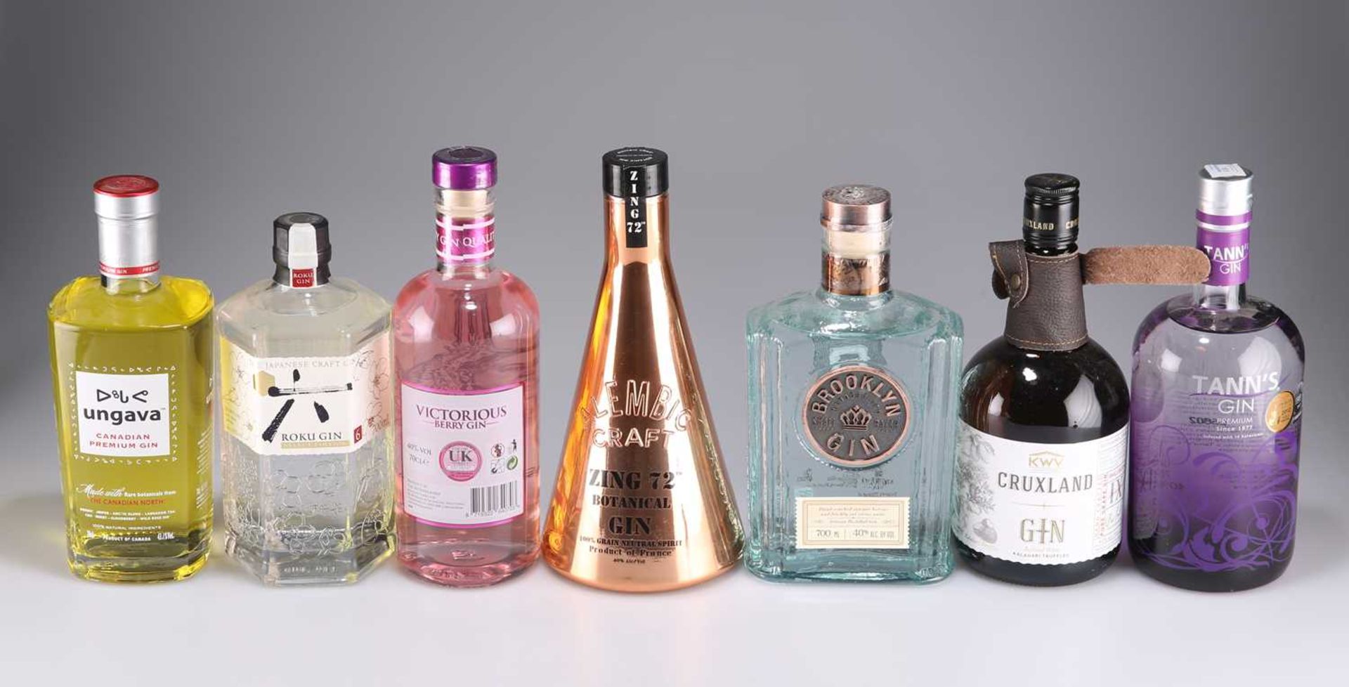 RARE INTERNATIONAL GINS FROM JAPAN, S. AFRICA, CANADA, SPAIN, USA, NETHERLANDS, AND FRANCE