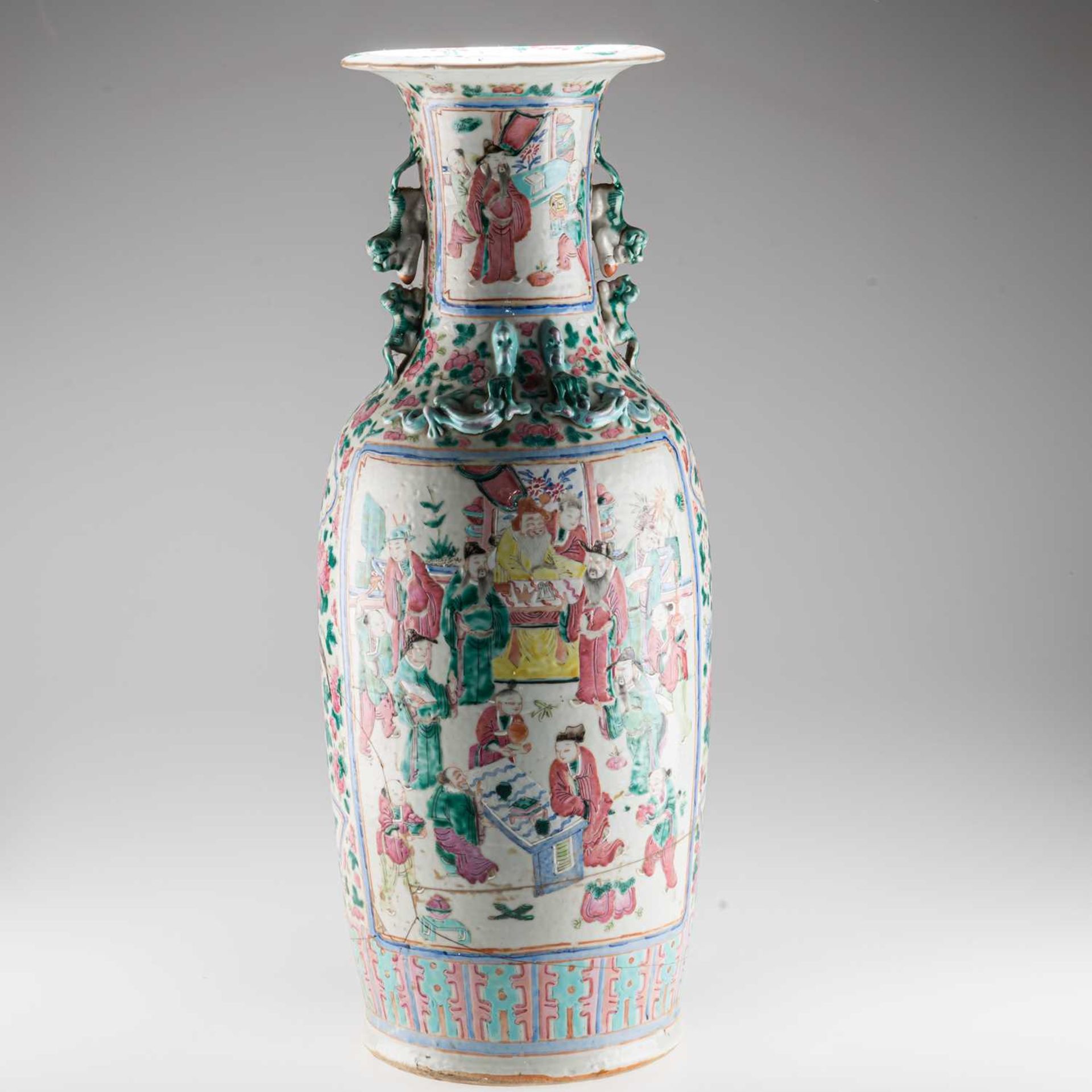 A CHINESE FAMILLE ROSE VASE