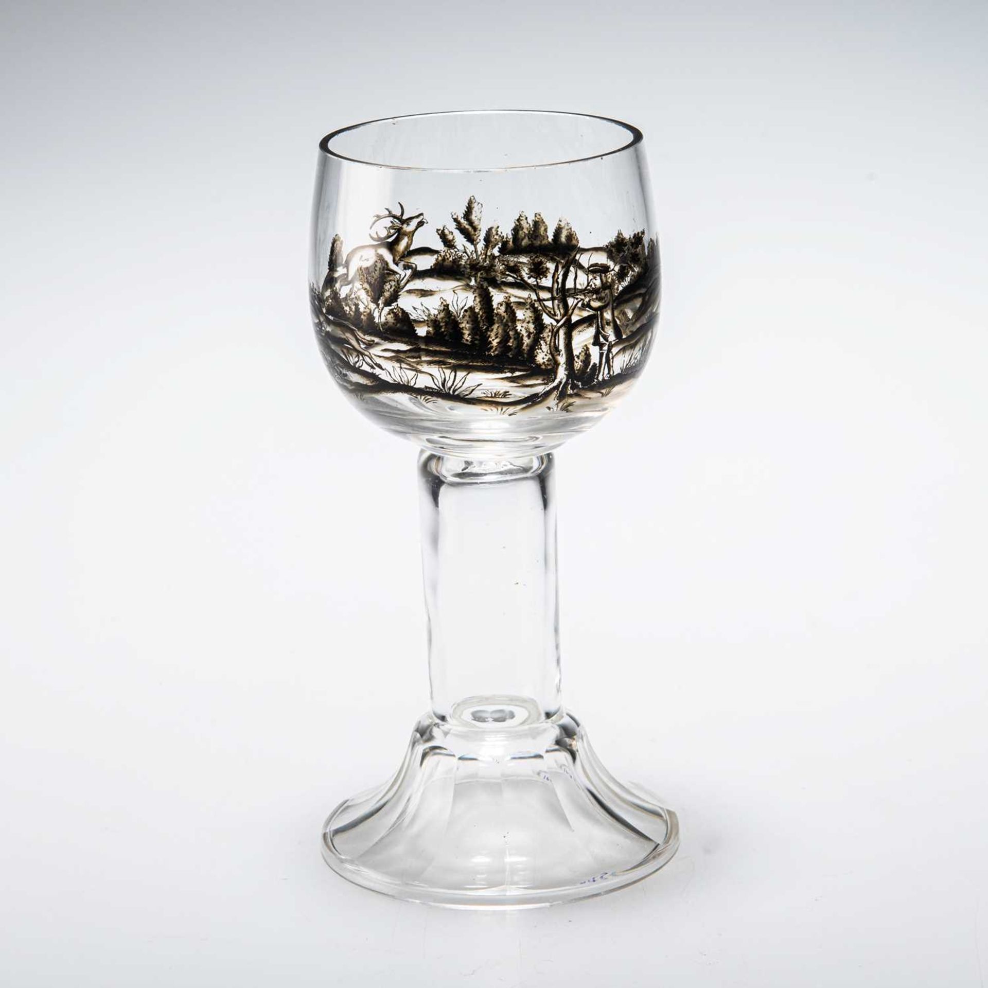 ATTRIBUTED TO JOSEF LENHARDT OF STEINSCHÖNAU, A SCHWARZLOT WINE GLASS