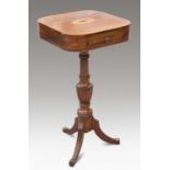 A REGENCY INLAID MAHOGANY TRIPOD TABLE