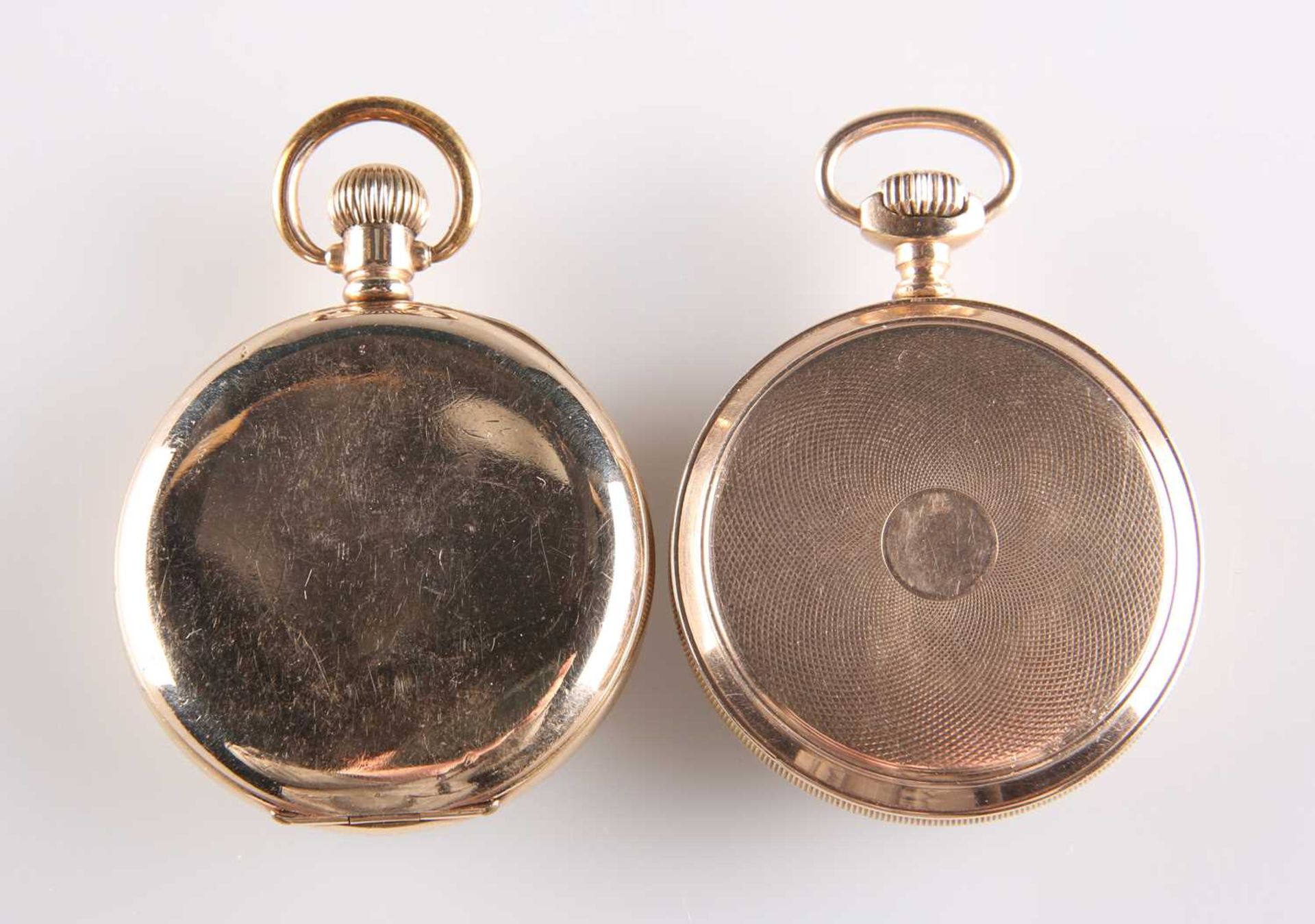 TWO GOLD-FILLED POCKET WATCHES BY WALTHAM & ELGIN - Bild 2 aus 2