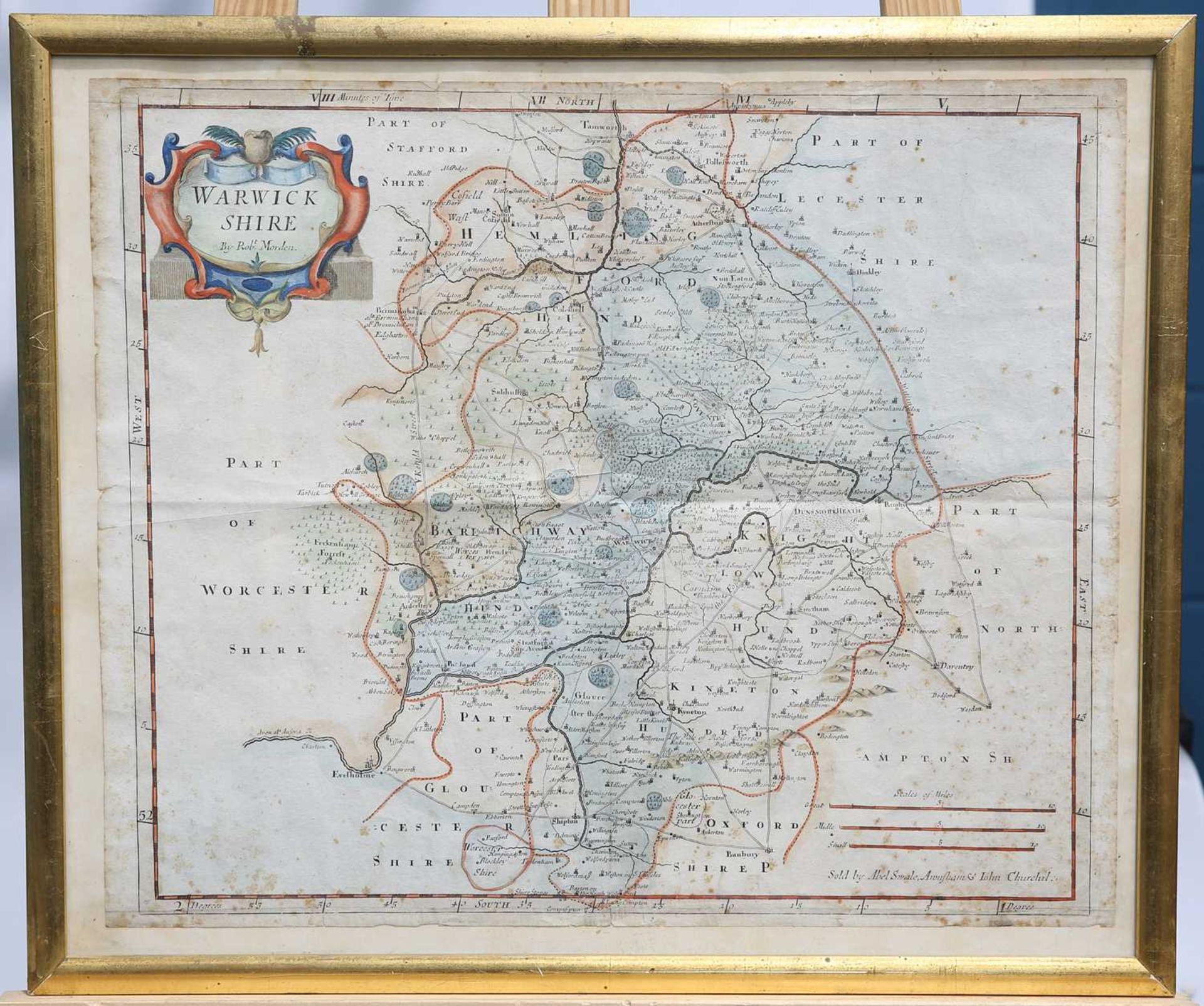 AFTER ROBERT MORDEN, MAP OF WARWICKSHIRE