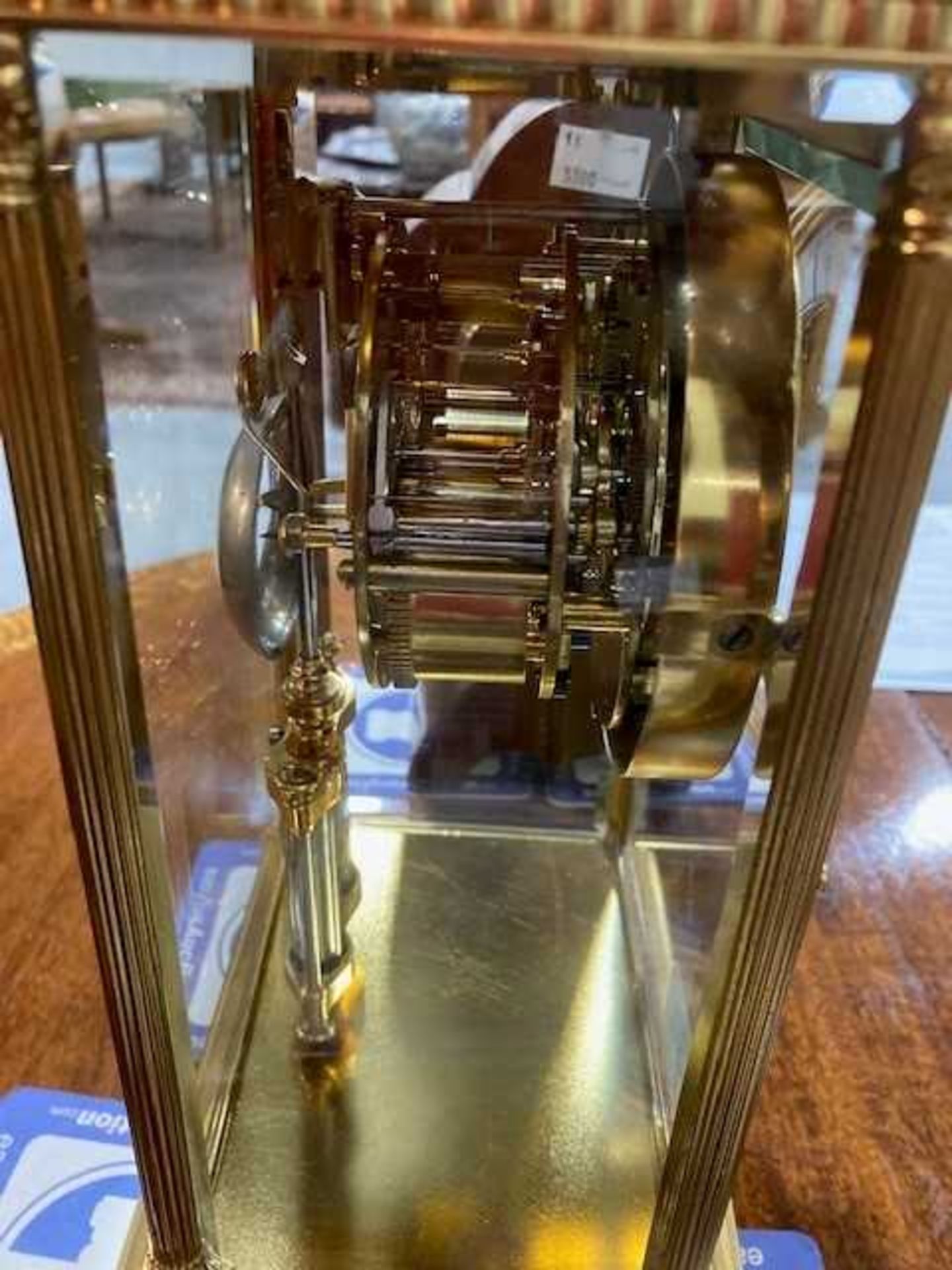 A FRENCH GILT-BRASS FOUR-GLASS MANTEL CLOCK - Bild 4 aus 5