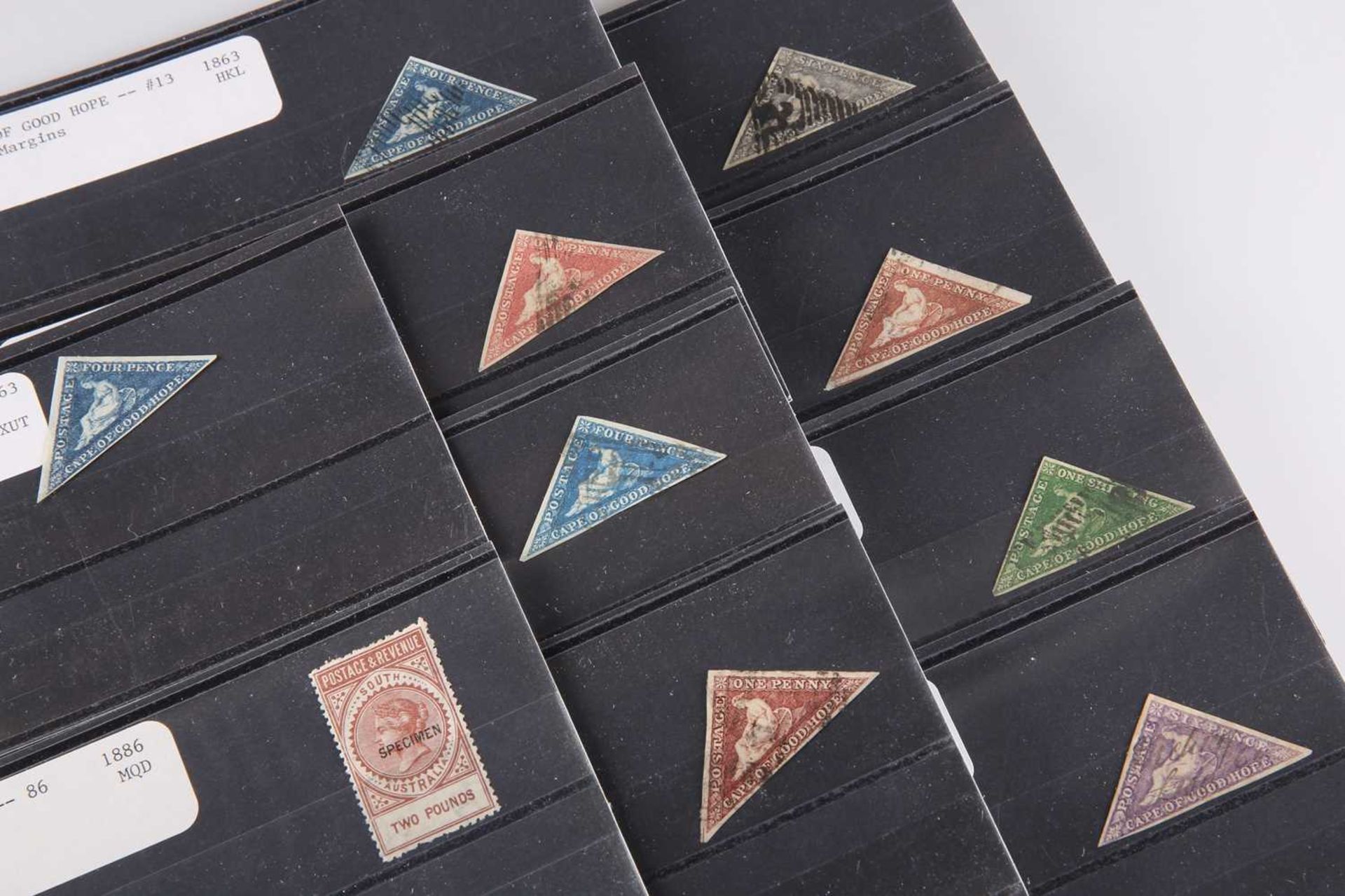 A SELECTION OF EIGHT CAPE OF GOOD HOPE TRIANGULAR STAMPS - Bild 2 aus 2