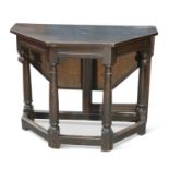 AN OAK CREDENCE TABLE, 17TH CENTURY AND LATER