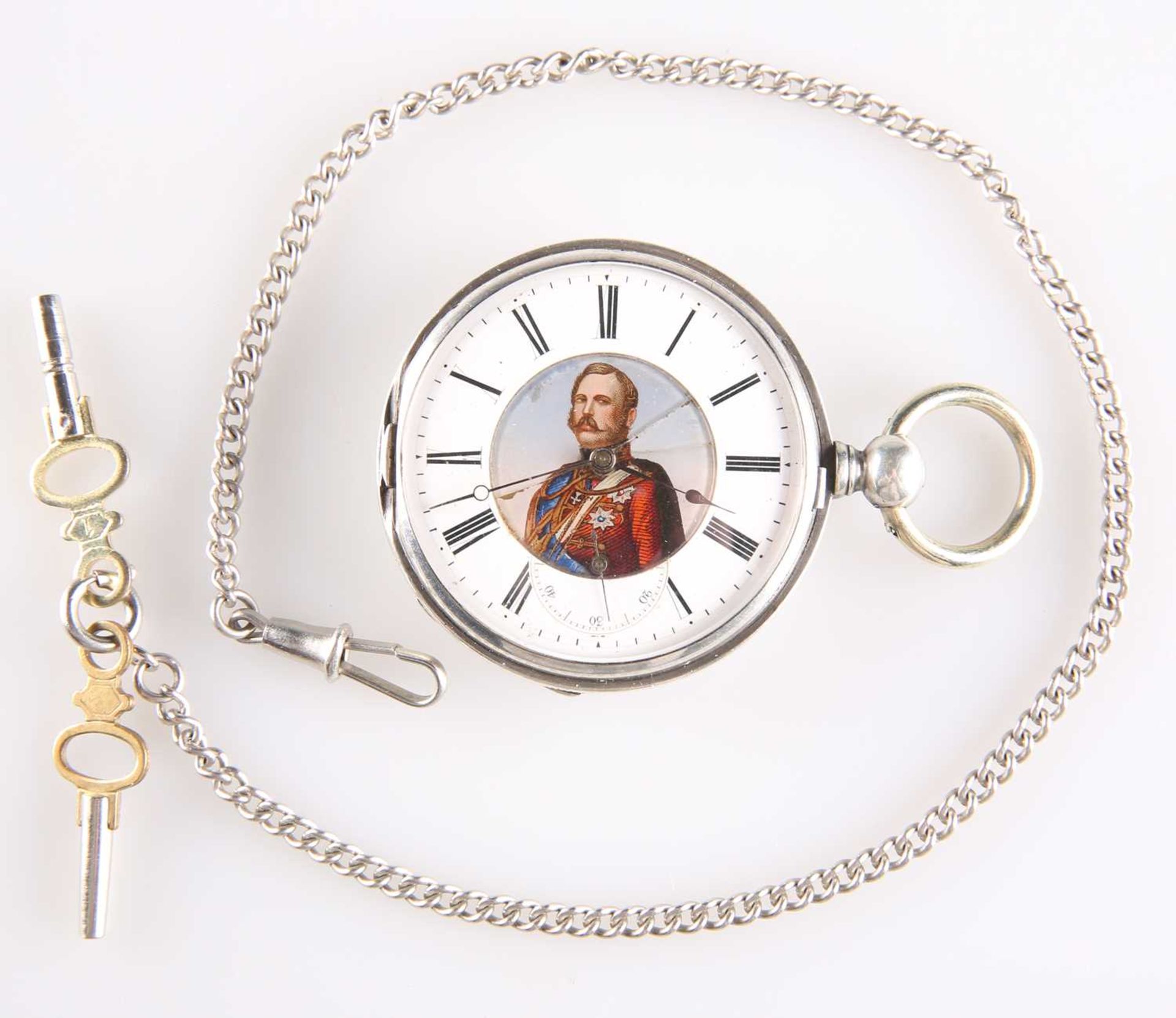 A SILVER POCKET WATCH