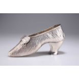 A LATE VICTORIAN SILVER MODEL OF A SHOE