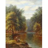 JOSEPH MELLOR (1827-1888) "ON THE RIVER WHARFE, BENEATH THE STRID, BOLTON WOODS" AND "GOIT STOCK WAT