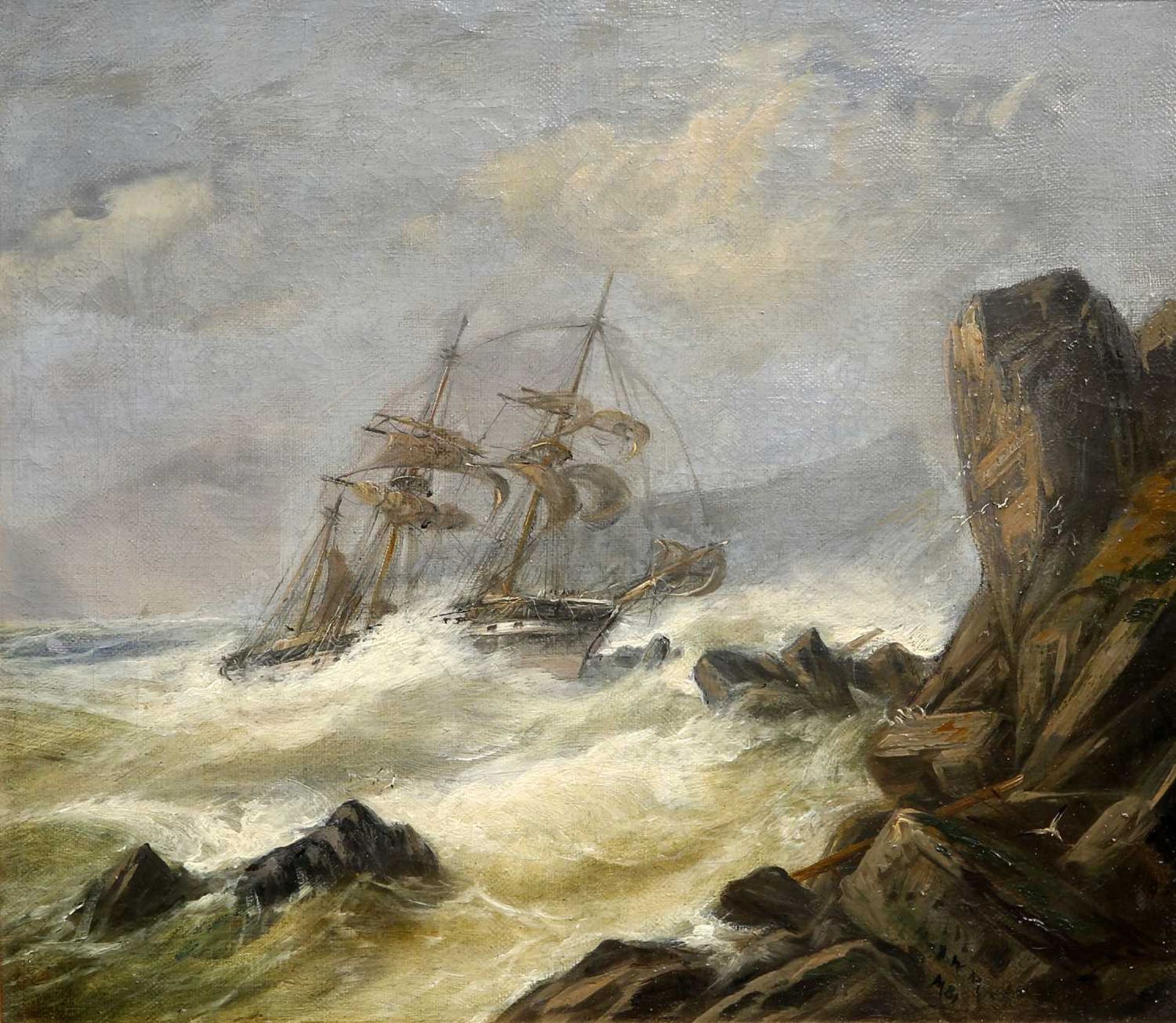 WILLIAM MITCHELL OF MARYPORT (1806-1900) MERCHANT SHIP WRECKED OFF THE COAST