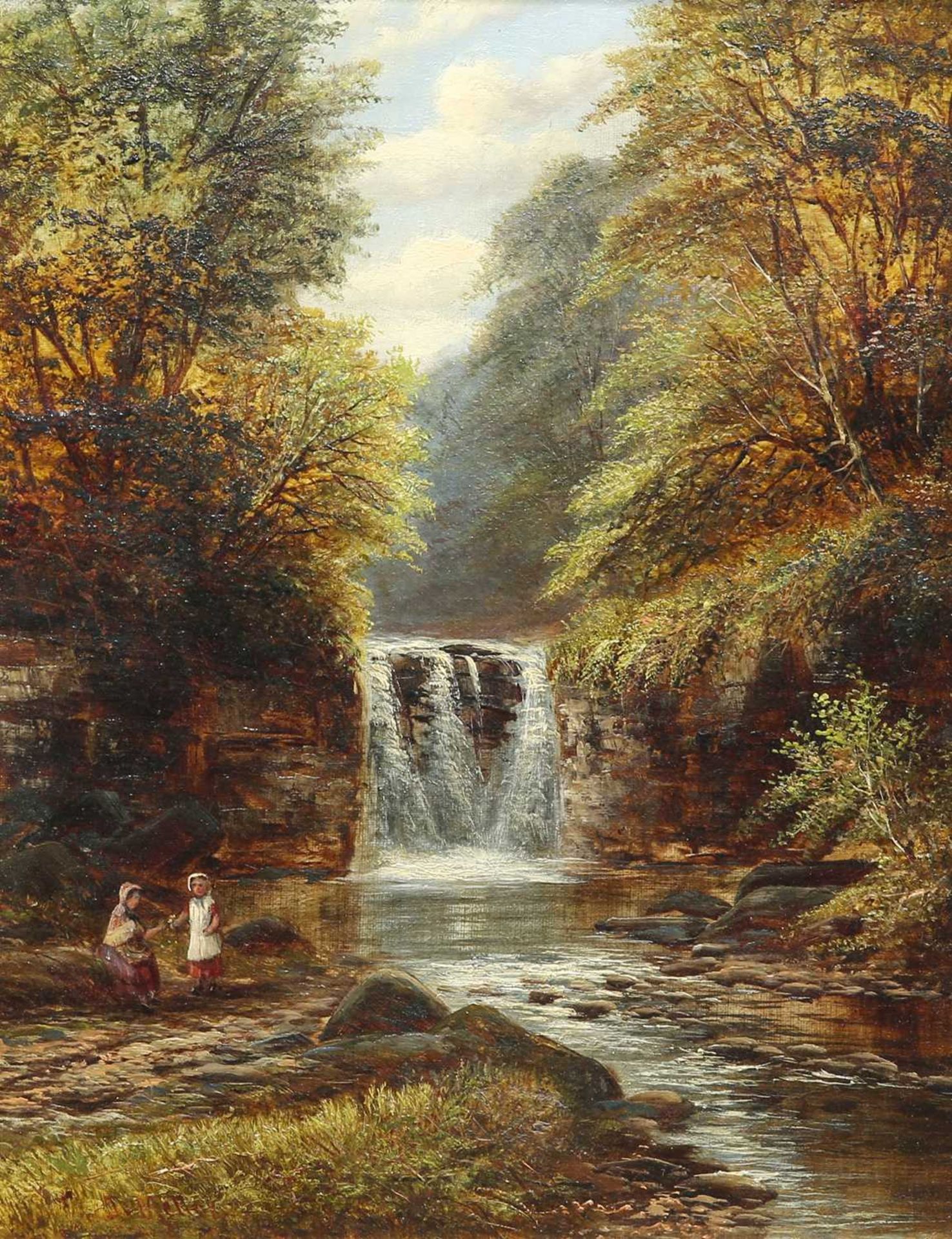 JOSEPH MELLOR (1827-1888) "ON THE RIVER WHARFE, BENEATH THE STRID, BOLTON WOODS" AND "GOIT STOCK WAT - Image 3 of 6