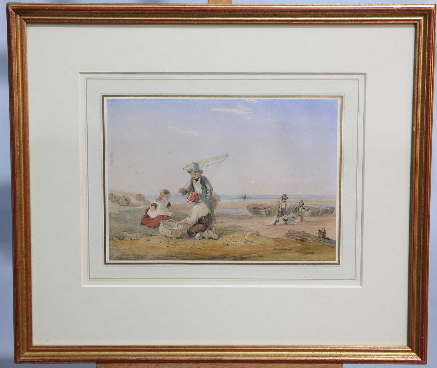 WILLIAM COLLINS R.A (1788-1847) FISHERBOYS AND A YOUNG SHRIMPER ON THE COAST - Bild 2 aus 3
