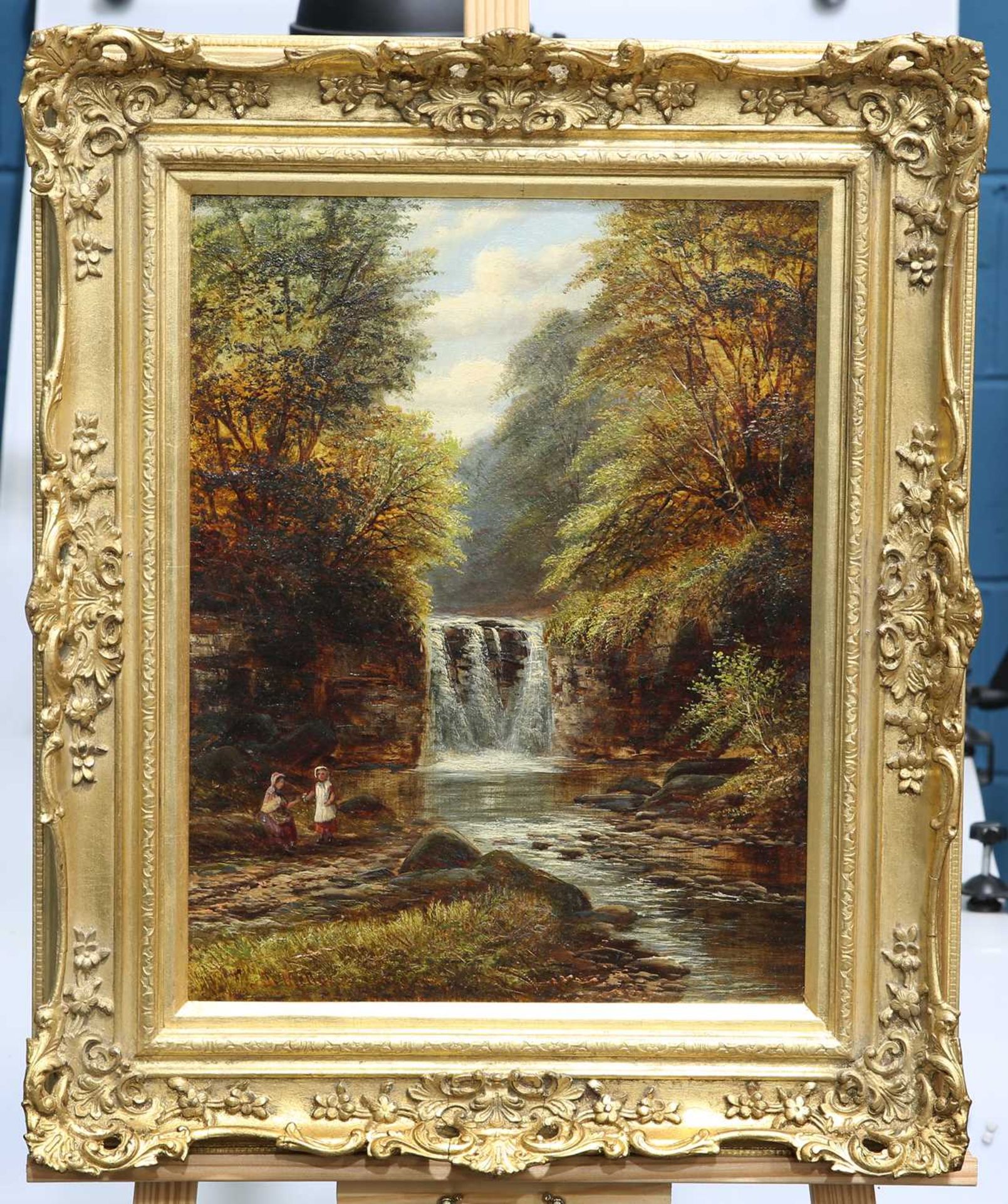 JOSEPH MELLOR (1827-1888) "ON THE RIVER WHARFE, BENEATH THE STRID, BOLTON WOODS" AND "GOIT STOCK WAT - Image 4 of 6