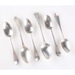 SIX SMALL SPOONS, GEORGIAN AND LATER