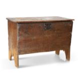 A 17TH CENTURY SMALL SIX-PLANK CHEST
